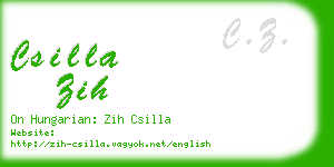 csilla zih business card